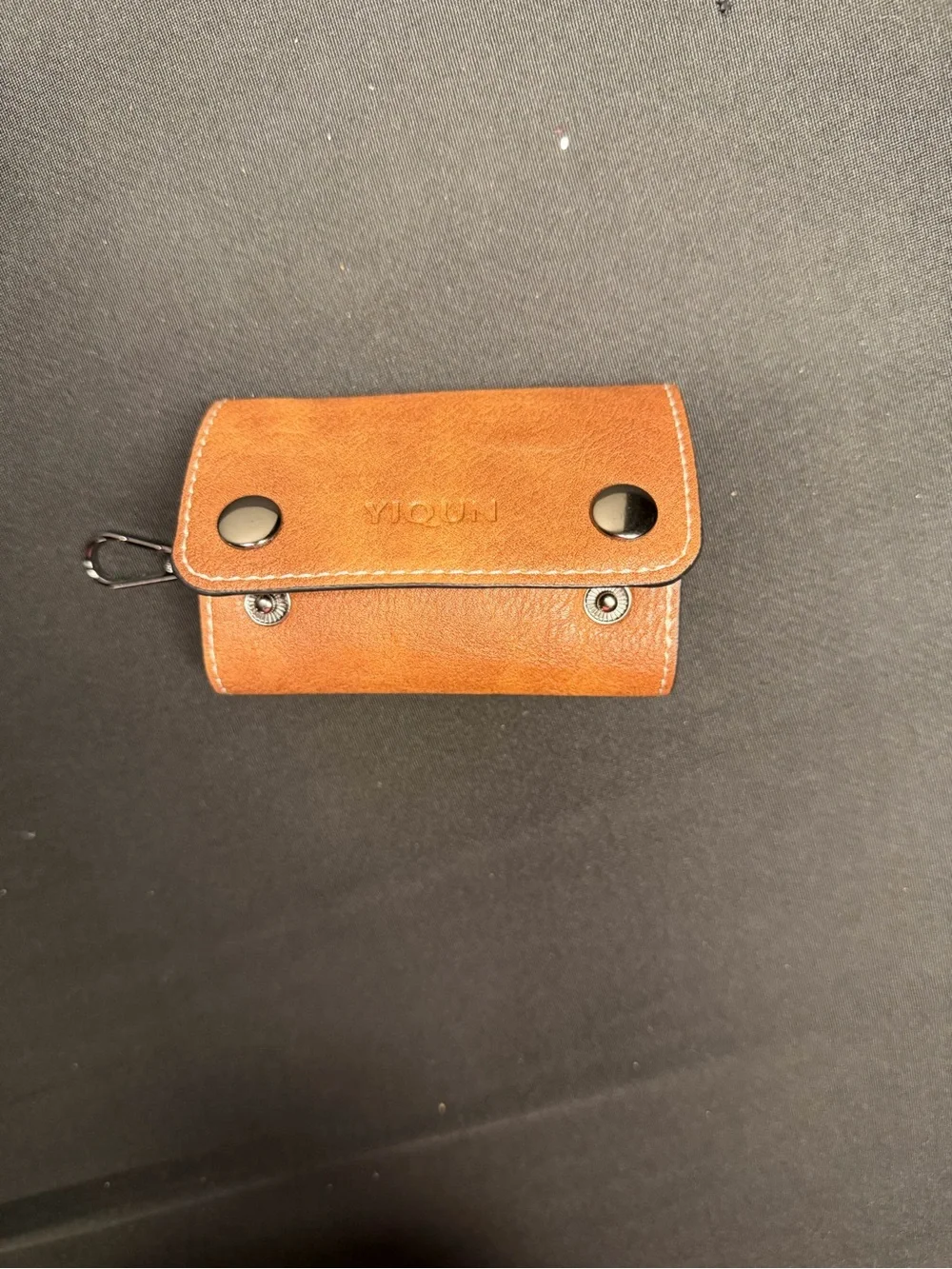 Leather Key Pouch - Brown and Black